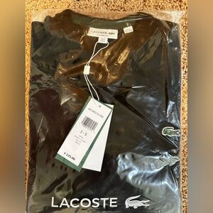 Lacoste Men's small black crewneck (new with tags/sealed in packaging)